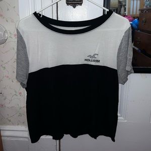 Hollister cropped colorblock easy tee size L
